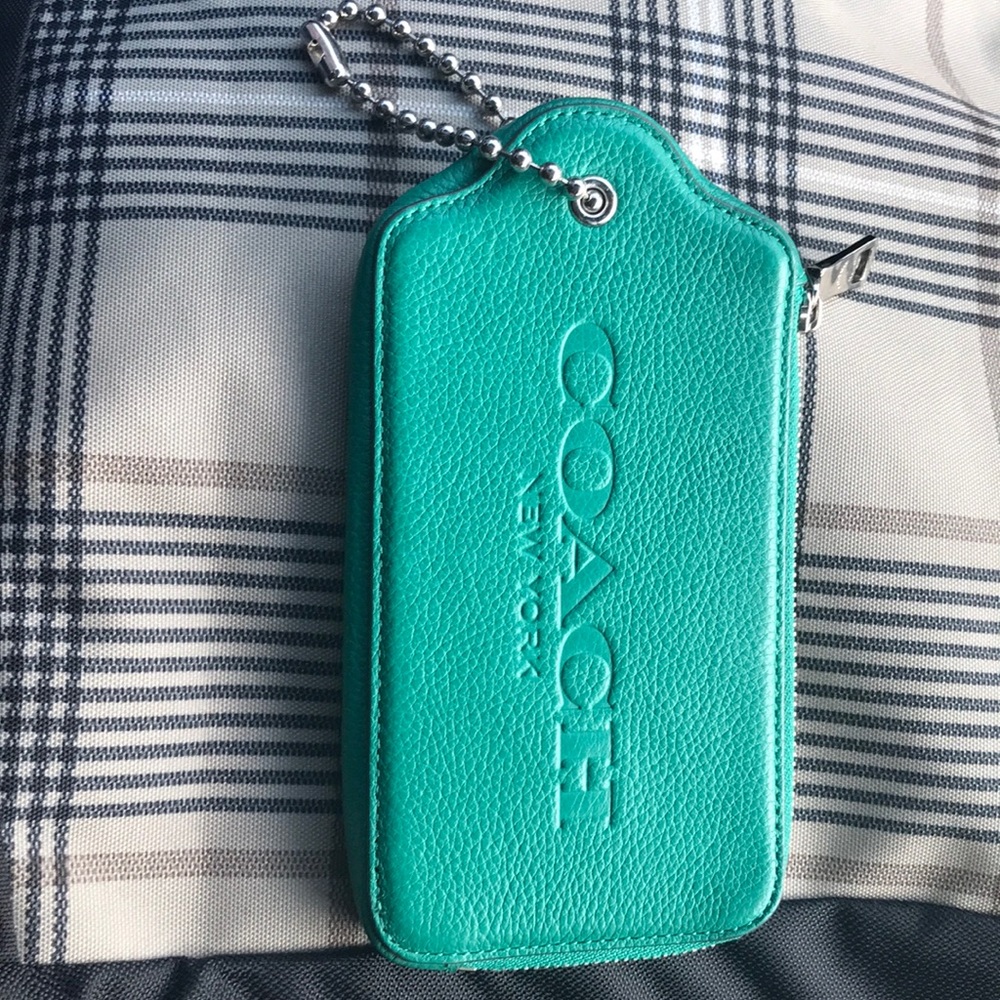 Green Coach Wristlet